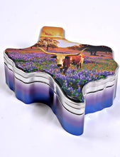 Load image into Gallery viewer, Eileen's Pralines Texas Shaped Gift Tins - (Four Themes) - 11 packages