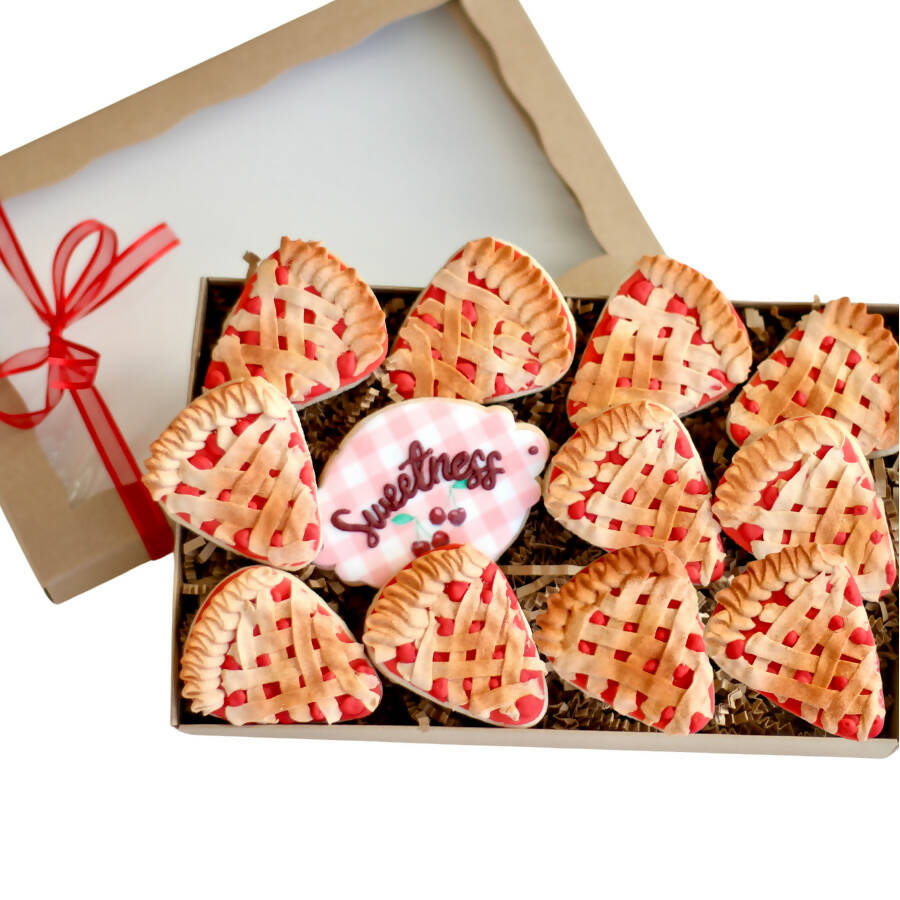 Cherry Pie Cookie Valentine's Gift Box Set