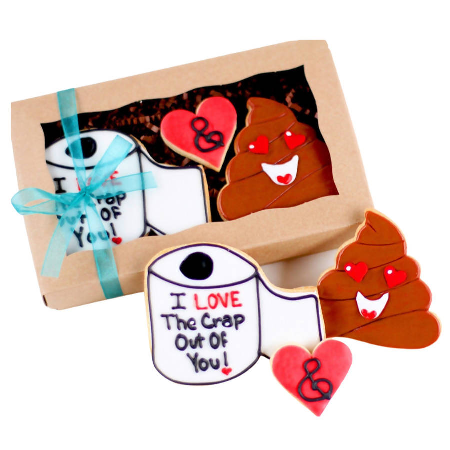 3 Pc. “We Go Together Like” Toilet Paper and Poop Cookie Gift Box Set